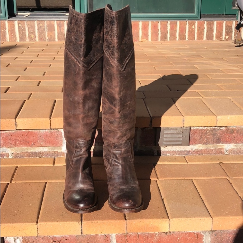 Frye brown leather riding boots